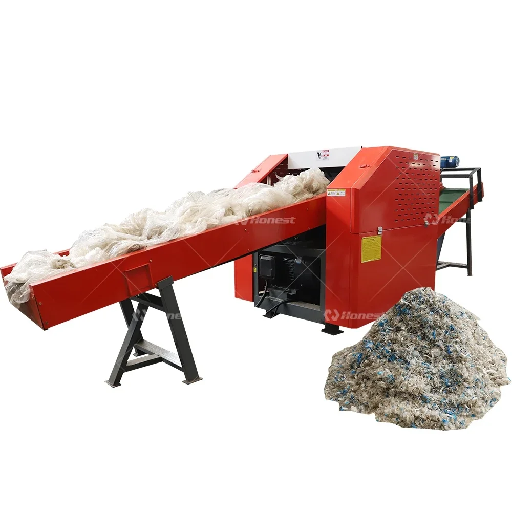 Foam Cotton Fabric Waste Recycling Textile Machine Recycle Polyester Staple Fiber Making Rag Cutting Cutter Machine