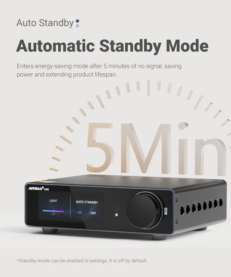 AIYIMA Audio Update A80 TPA3255 Bluetooth DAC Stereo PFFB Leistungsverstärker 300Wx2 Klasse D 2.0 Hi-Res Digitalverstärker mit TRS OPT USB – Detail 9