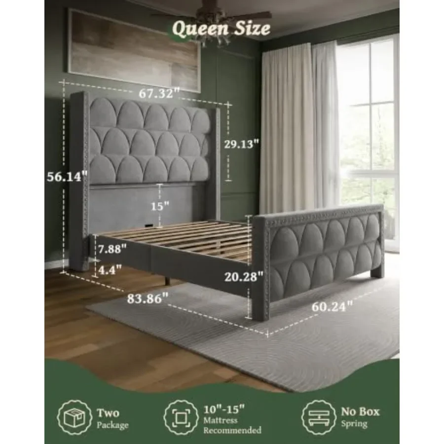 Size Bed Frame with 56