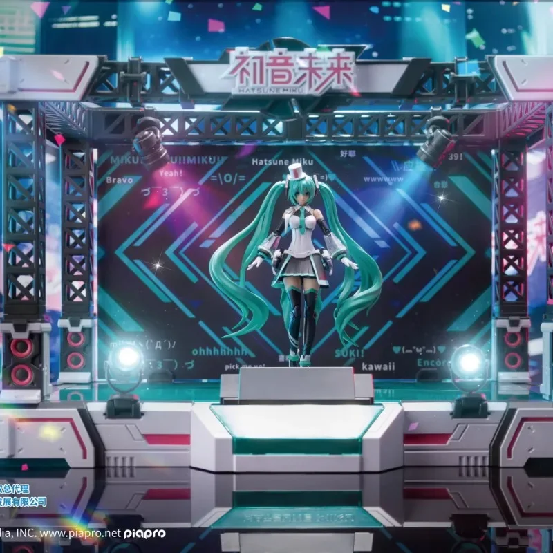 SOSKILL SSKMIKU01 Anime Kawaii Hatsune Miku Sound and Light Stage Assembly Plastic Model Kit Action Toy Figures Gift