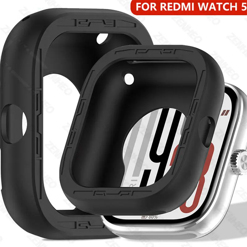 For Redmi Watch5 Silicone Case Bumper Smart Watch Accessory Anti-Scratch Protective Shell For Redmi Watch5 Protector Frame Cover