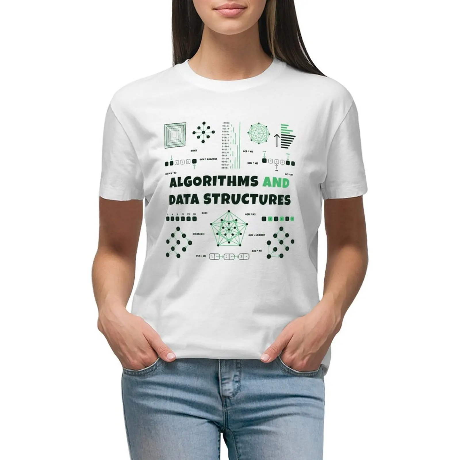 Algorithms and Data Structures T-shirt plus size tops aesthetic clothes clothes for Women