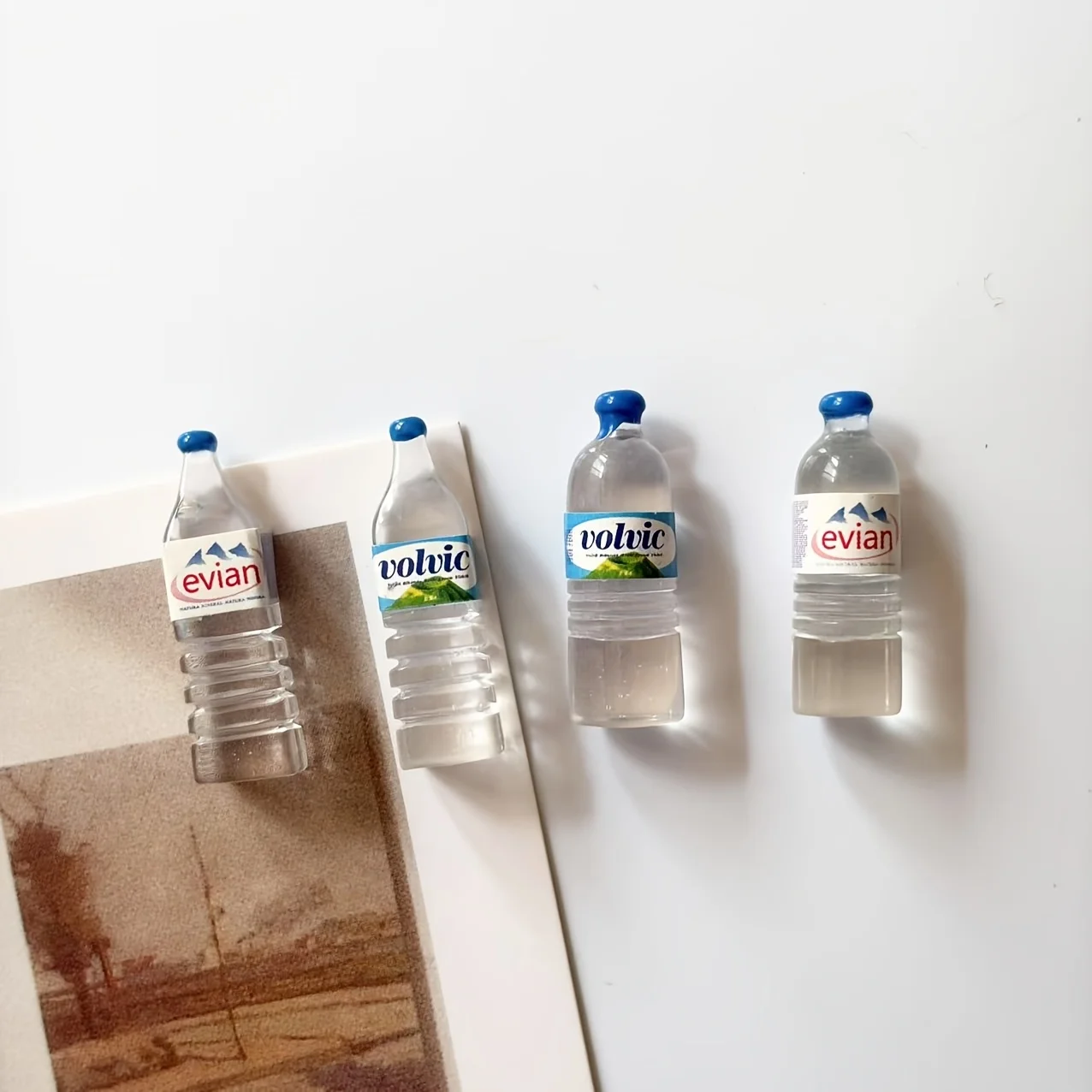 8Pcs Mini Water Bottle Resin Fridge Sticker Cute Magnet Home Decor Creative Magnet