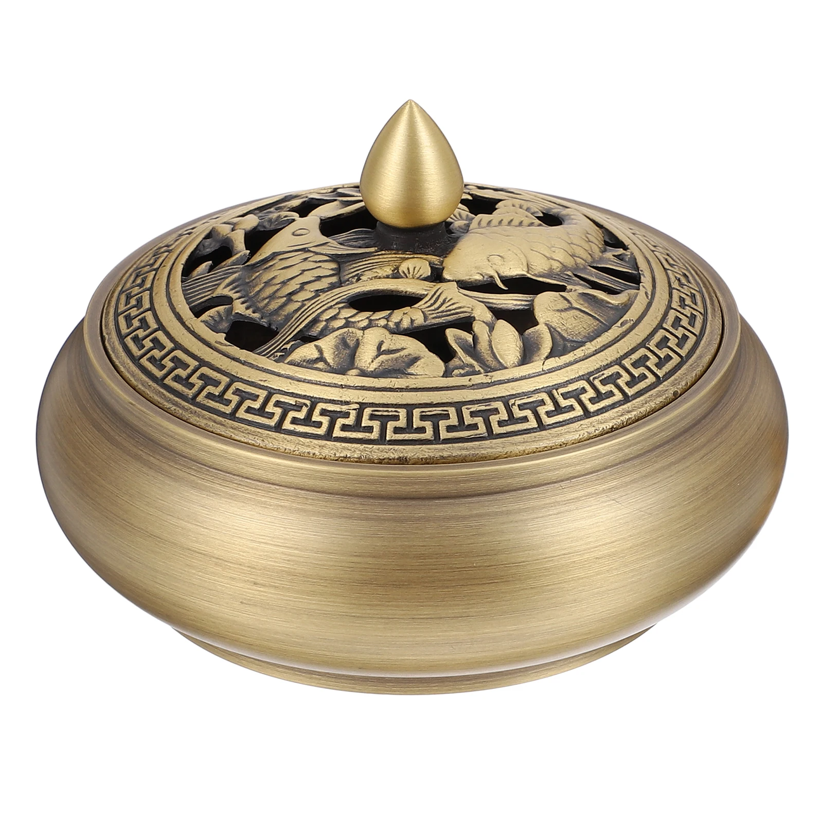 

Pure Copper Incense Burner Aroma Stove Decorative Furnace Zen Adornment Home Censer Creative Ornament Tea Ceremony