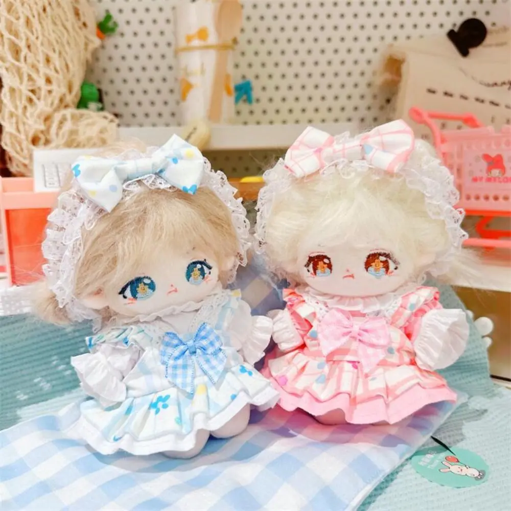 

Cute Doll Lovely Clothes With Headband Accessories 2 Colors Plush Dolls Clothes Fashion T-shirt Skirt