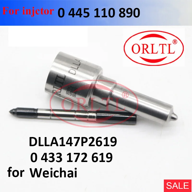 

for Weichai 0445110890 0 445 110 890 Diesel Fuel Injector Nozzle DLLA147P2619 0 433 172 619 DLLA 147P 2619 0433172619