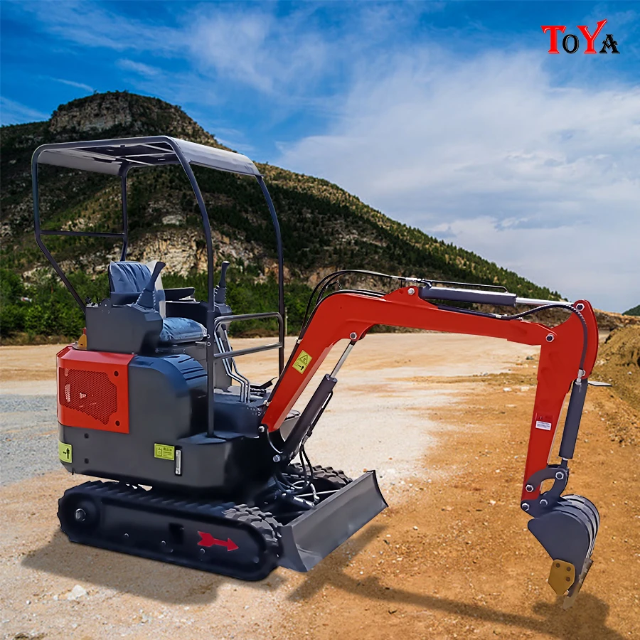 Reliable 1TON1.3TON hydraulic crawler digger with thumb bucket hammer digger triller for demolition work mud remove customized