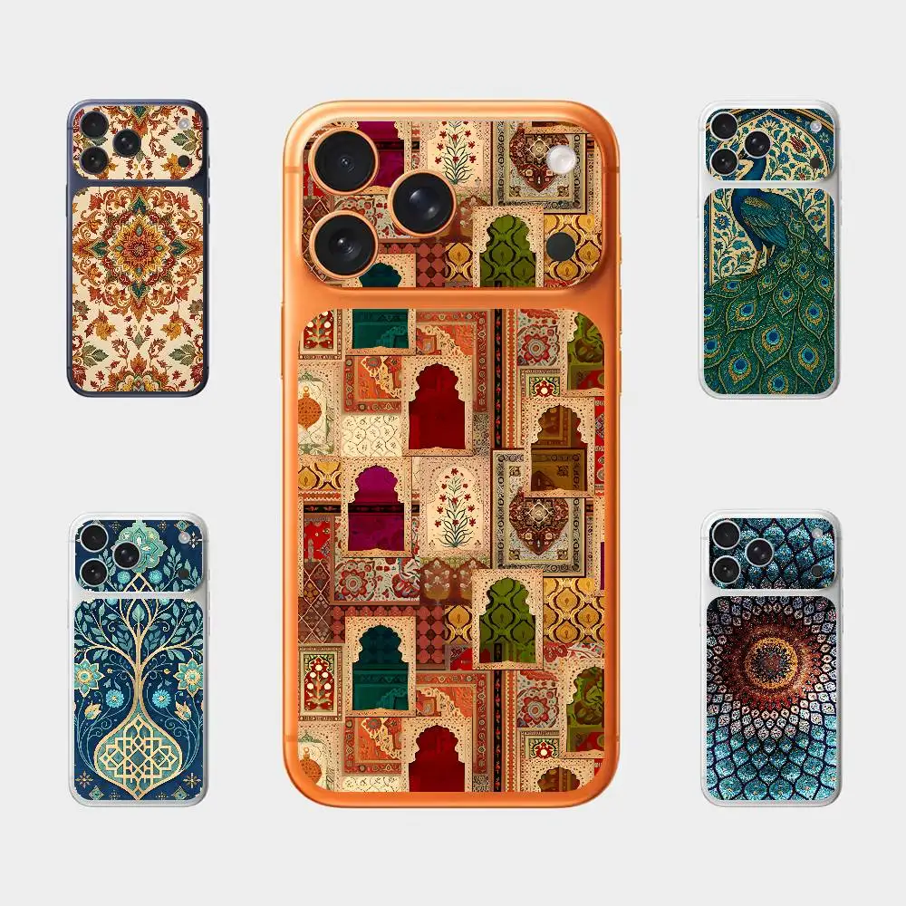 

Carpet Pattern Plain Decal Skin for iPhone17 Pro Max Back Film Cover Wrap Anti-scratch Durable Sticker