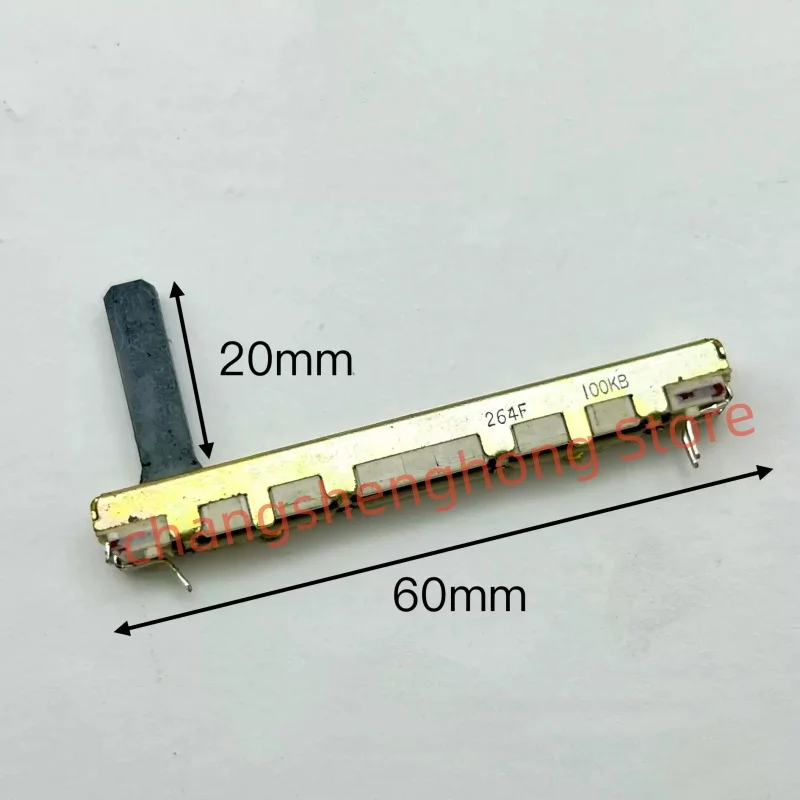 

1pcs for FH 60mm straight slide potentiometer with center point positioning single B100K shaft length 20mm