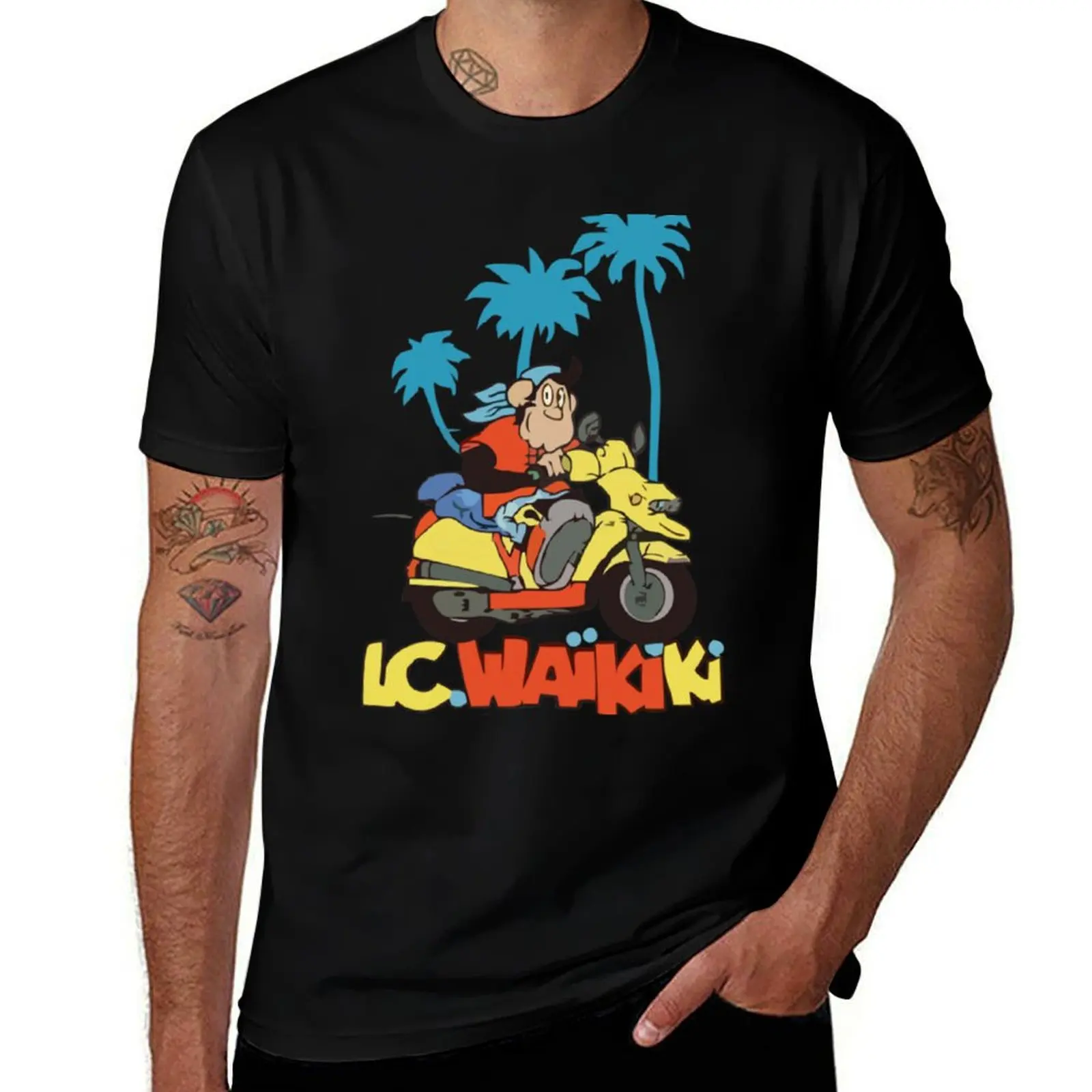 LC Waikiki T-Shirt Art Pattern Printed Casual Top T-Shirt