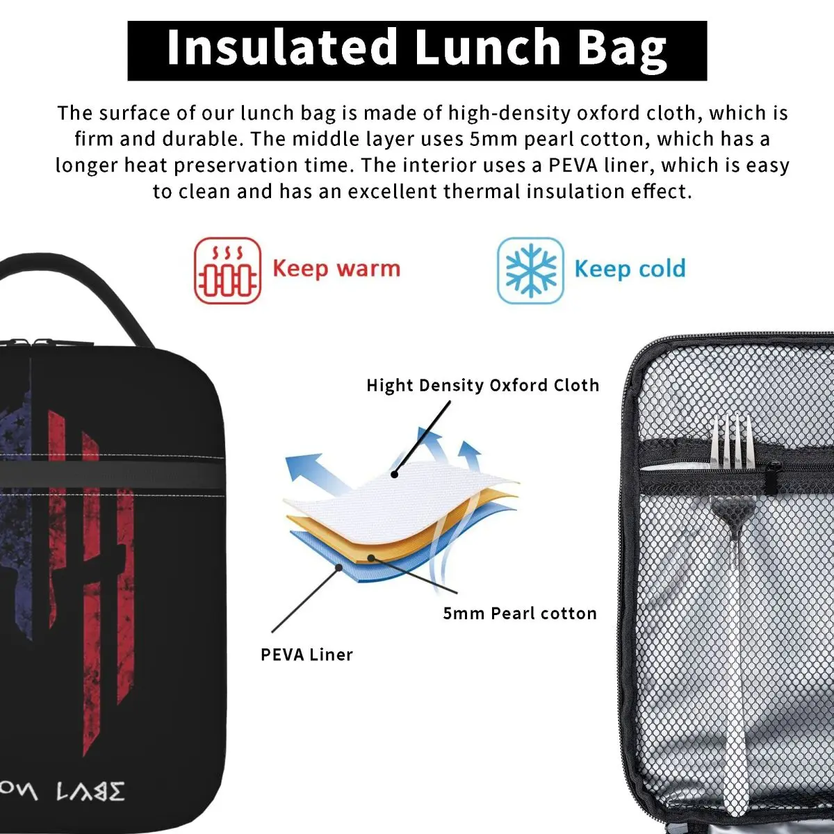 Spartan Race Sparta Spirit Insulated Lunch Bag for Women Children Leakproof Food Boxes Thermal Lunch Box Tote