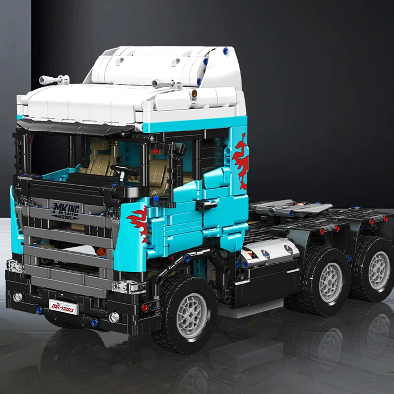 Mold King 13203 Vervaardigde technische afstandsbediening Tractorkop Klassieke bouwsteenmontage Vrachtwagenbakstenen Kerstcadeau voor kinderen