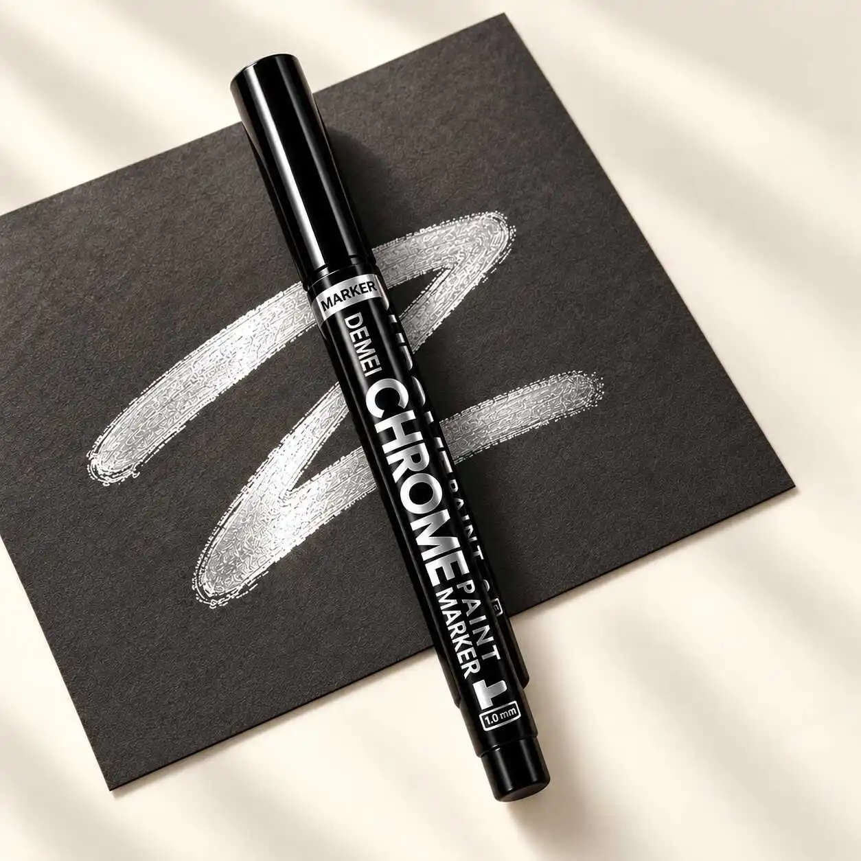 1pcs Silver Mirror Finish Metallic Paint Markers for Models and DIY Art