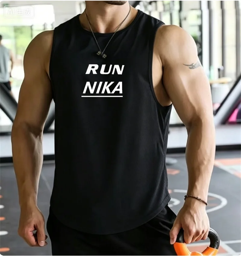 GEHT Mannen Bodybuilding Tank Tops Gym Workout Fitness Mouwloos Shirt Running Kleding Stringer Singlet Zomer Toevallige Vest