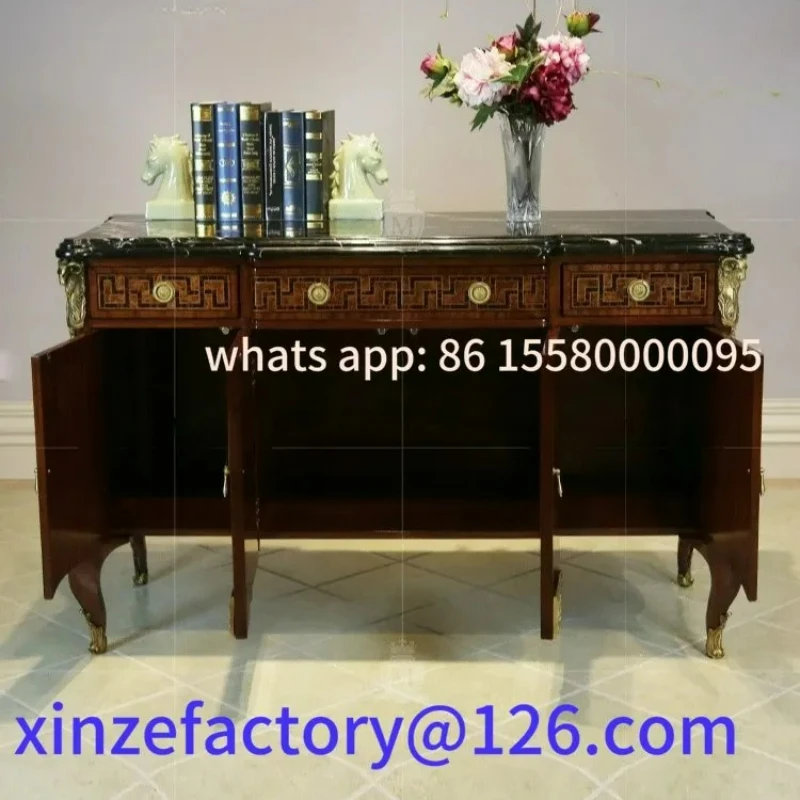 

Customizable Furniture Flower and Bird Decorative Cabinet Villa Foyer Edge Marble