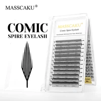 Venta caliente C D Curl 0,05mm negro mate cómic Spire/alas pestañas finas imitación visón prefabricado volumen Fans pestañas para profesionales