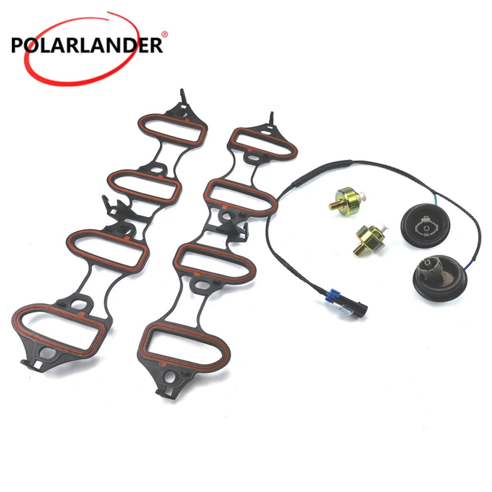 

Engine Knock Sensor Kit With Wiring Harness And Intake Gasket For Chevy Express GMC Savana Van 4.8L 5.3L 6.0L