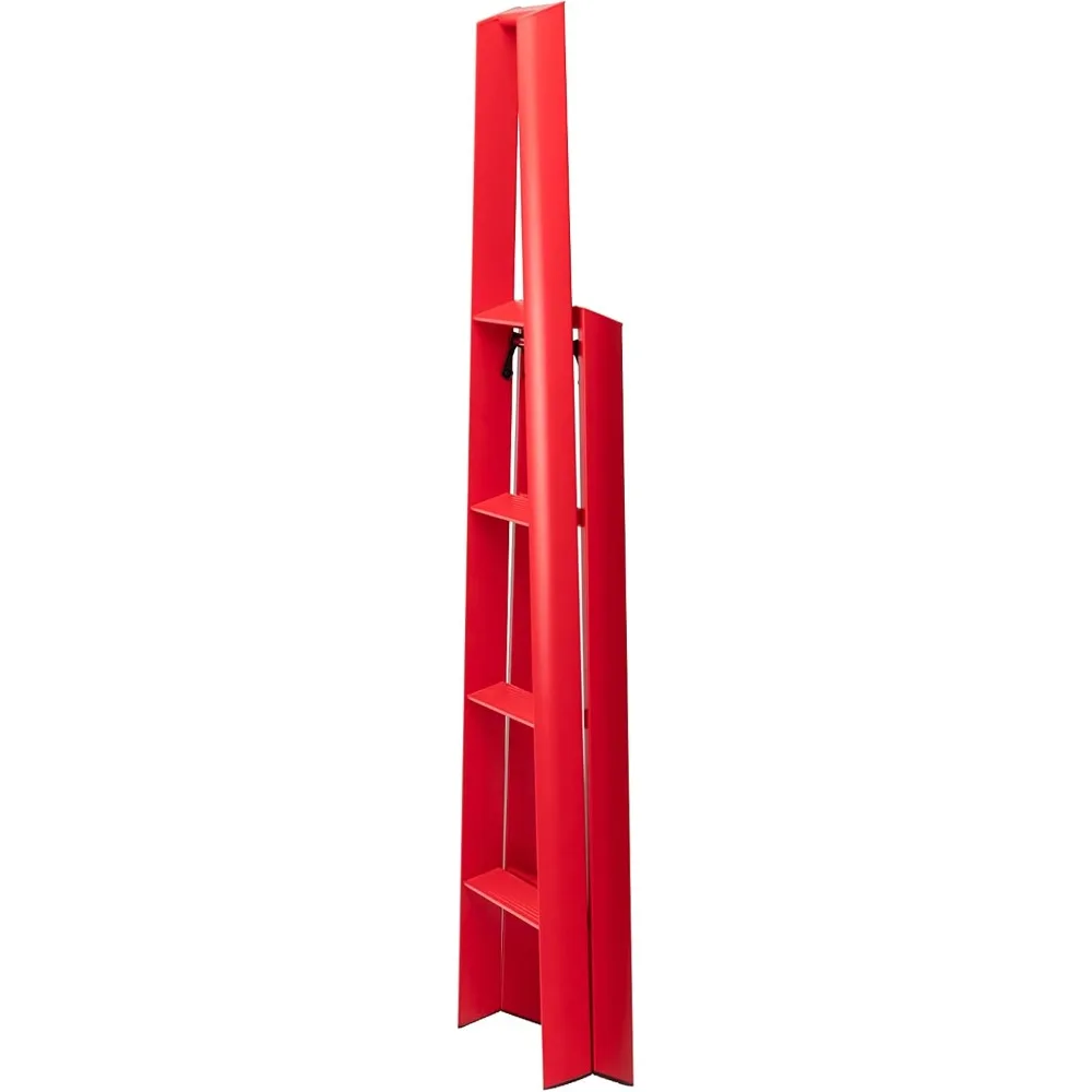 Veiligheid Indoor Mini Ladder Voor Thuis Step Ladders Goedkope Trappen Gratis Verzending Draagbare Vouwladder Stoel Meubilair, 4-Trap Rood