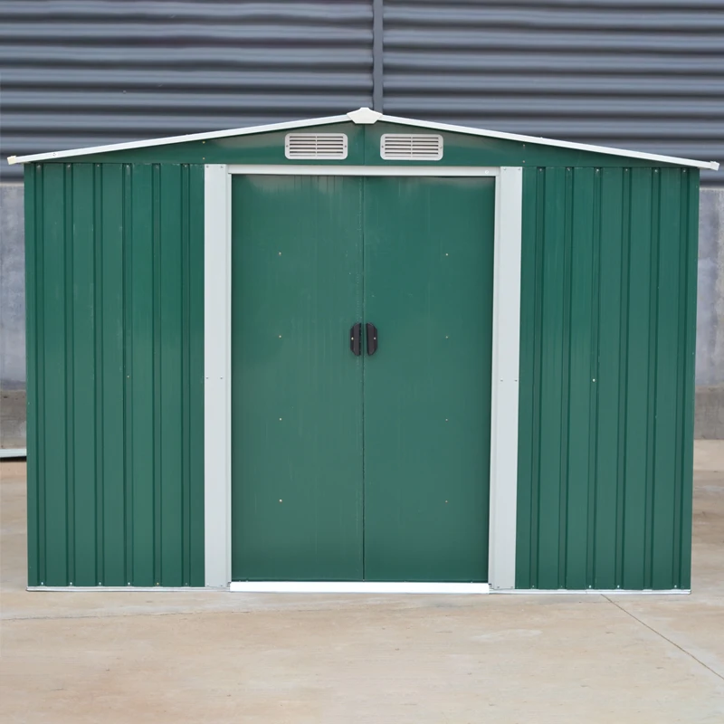 Large Heavy-Duty Metal Garden Tool Storage Shed, Weatherproof Steel Construction, Rust/UV/Water-Resistant, Foundation Included