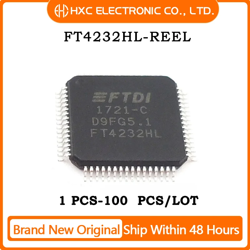 

1PCS/10PCS/100PCS FT4232HL-REEL FT4232HL LQFP-64 USB high-speed chip