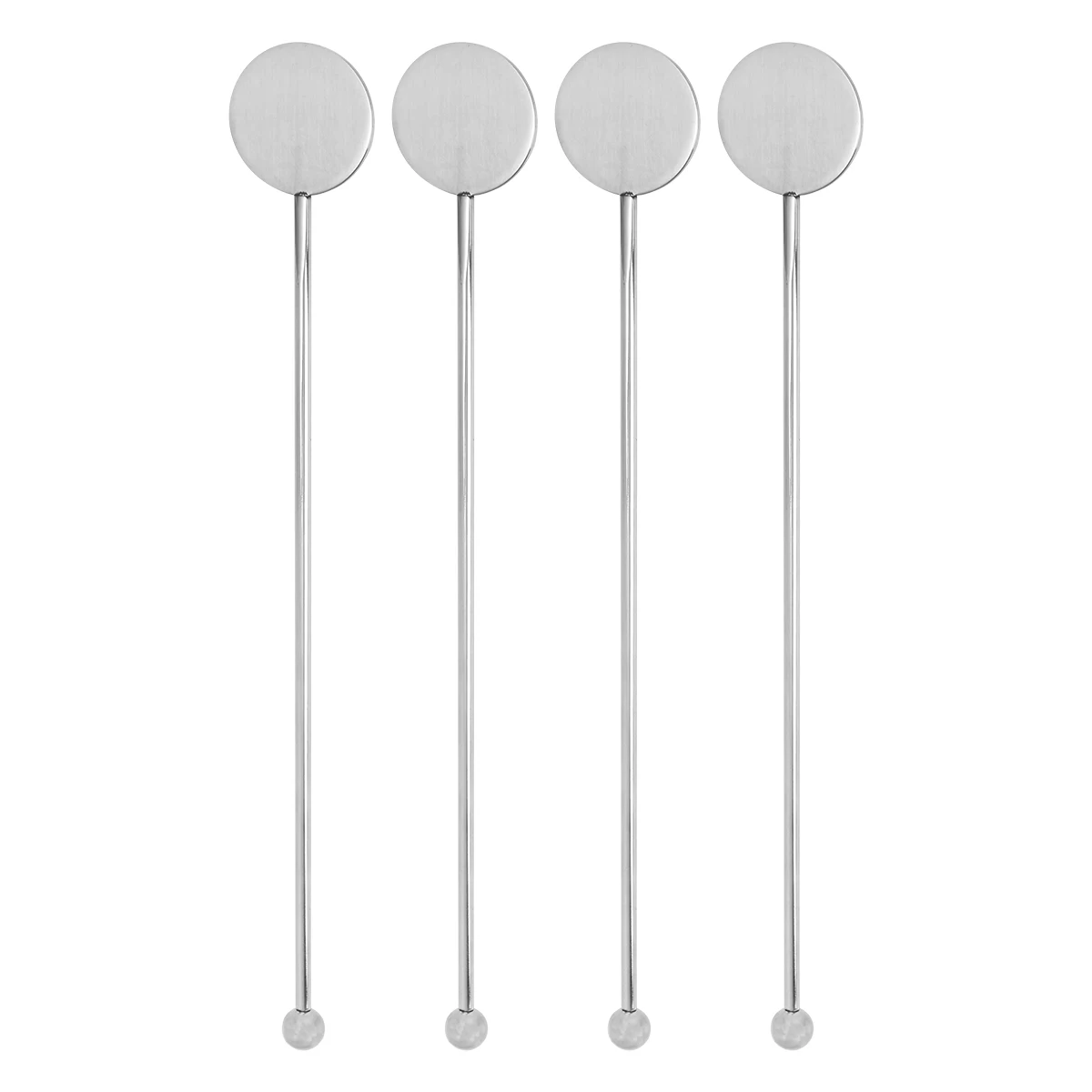 

4pcs Stainless Steel Cocktail Mixing Spoons Long H Portable Coffee Blender Stirrer Martini Shaker Accessories Bar