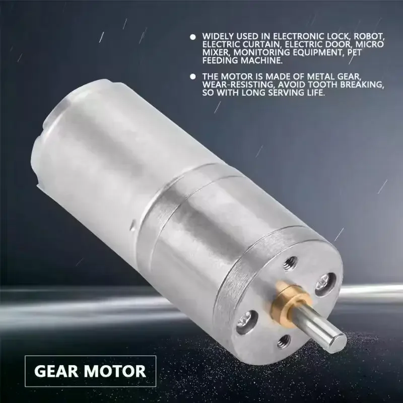25mm 12V 25GA‑370 Low Speed Metal Gear Motor For Electronic Lock Gear Motor Gear Motor Metal Gear Motor Motor