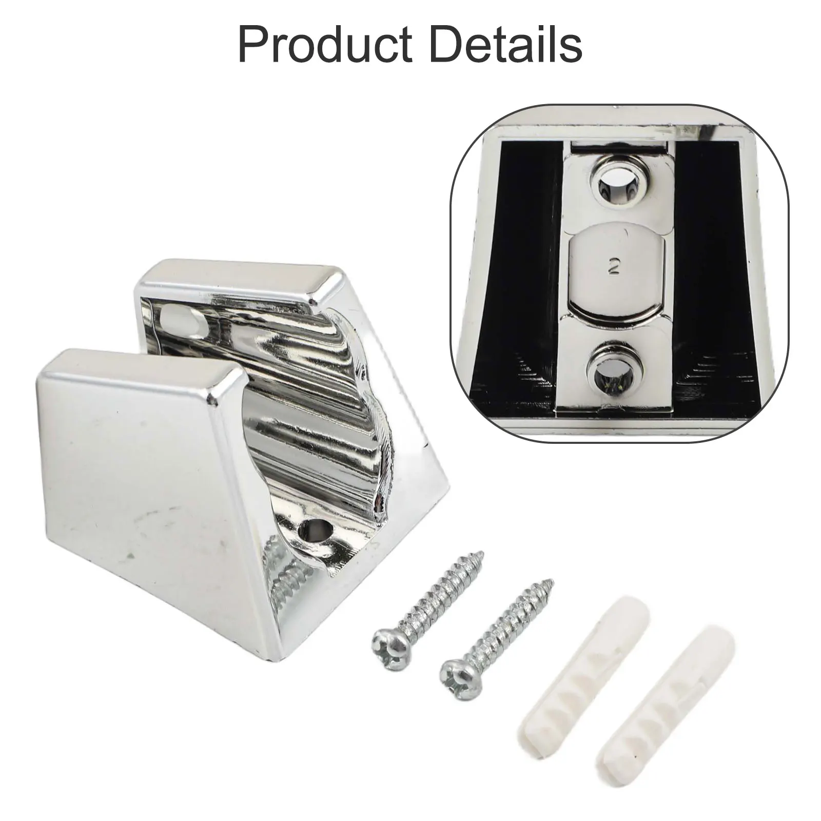 Bracket Shower Head Holder Silver 4.8*4.8*3cm ABS Wall Mount Adjustable Base Bathroom High Quality Holder Head