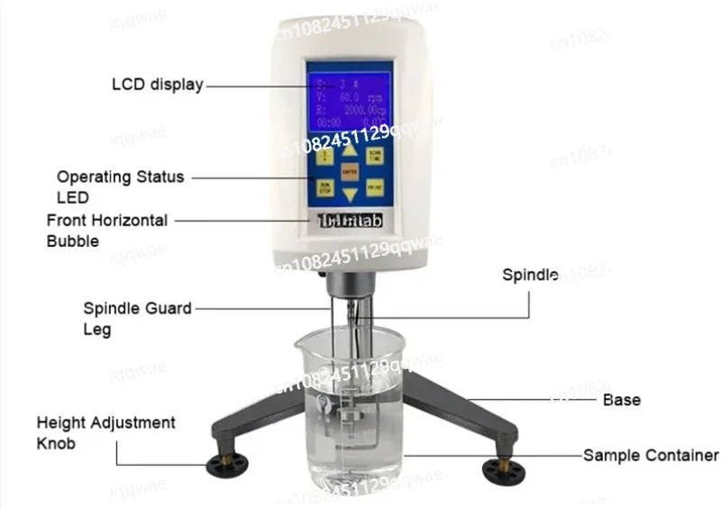 Ink Isothermal Viscosity Measurement Viscometer NDJ-8S Ndj8s Digital Viscometer Brookfield Rotary Viscometer