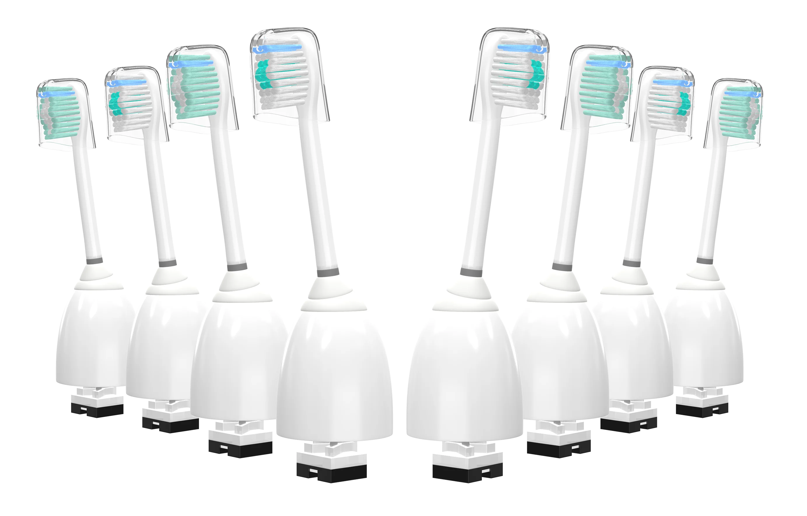 Cabeça de escova de dentes elétrica, 8 peças, ideal para philips sonicare e-series, hx7001, hx7002, hx7022, hx9500, hx9552, hx5910