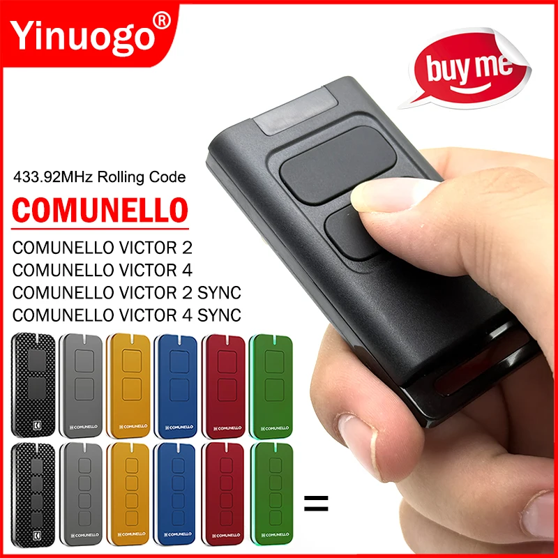 

Программирование COMUNELLO VICTOR 2 4 SYNC, пульт дистанционного управления, 433,92 МГц, подвижный код, пульт дистанционного управления для ворот, передатчик открывания гаражных ворот