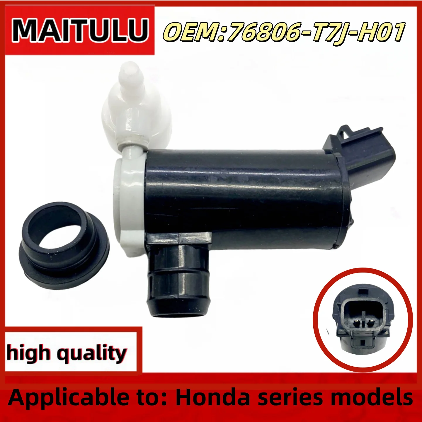 

Wiper Front Windshield Windscreen Wiper Washer Pump Motor with Grommet For honda XR-V VEZEL Flord FIT E:NP1 NS1 76806-T7J-H01