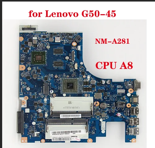 Hot NM-A281 motherboard for Lenovo G50-45 laptop motherboard ACLU5/ACLU6 NM-A281 with AMD CPU A8 GPU R5 M230 2GB 100% test work