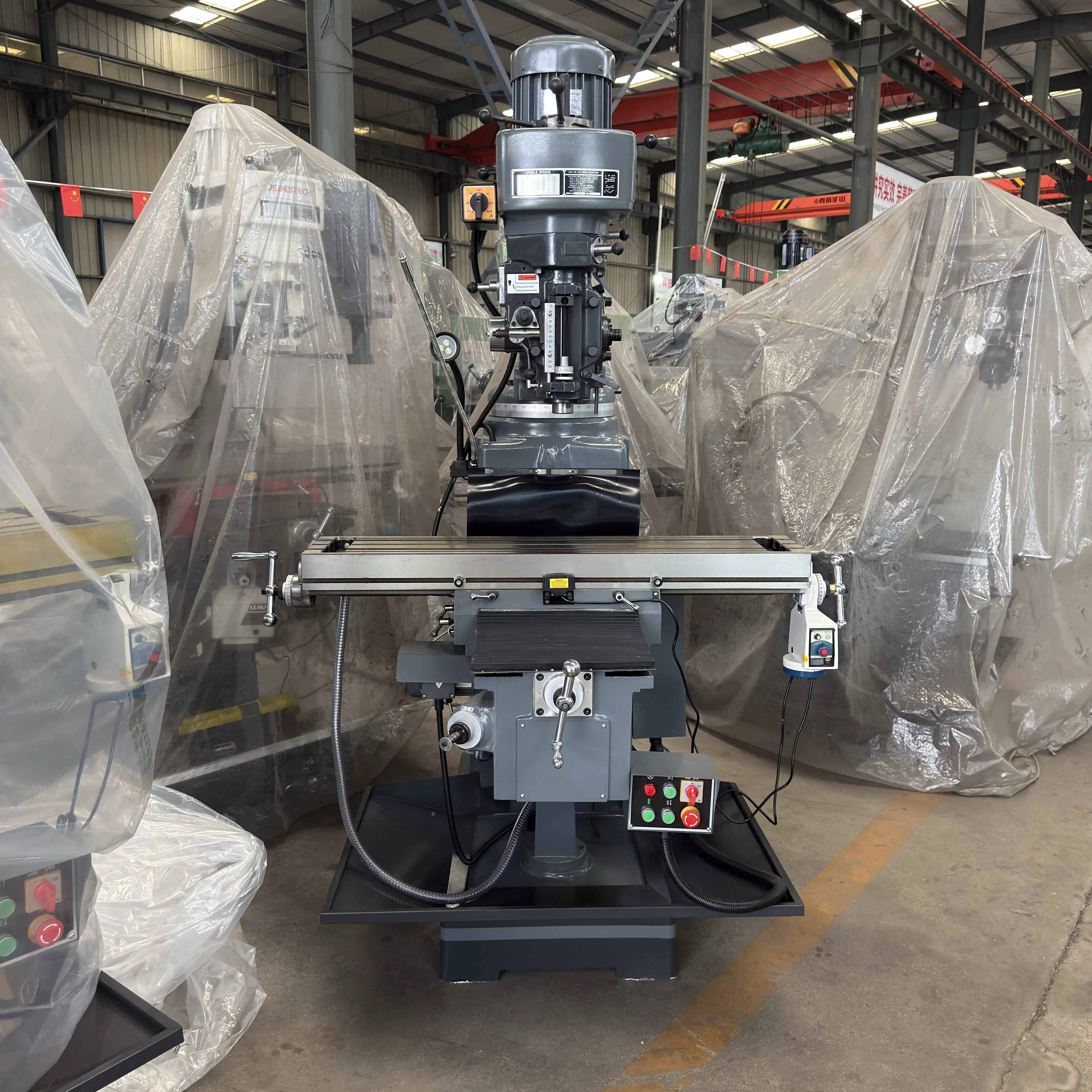 4H Light Manual Motorized Universal Turret Vertical Multi-functional High-precision Milling Machine