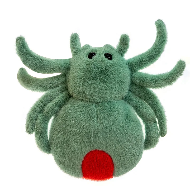 25cm Simulation Animals Realistic Color Spide Plush Toy Soft Stuffed Animal Cartoon Little Spider  Plushi Doll for Kid Xmas Gift