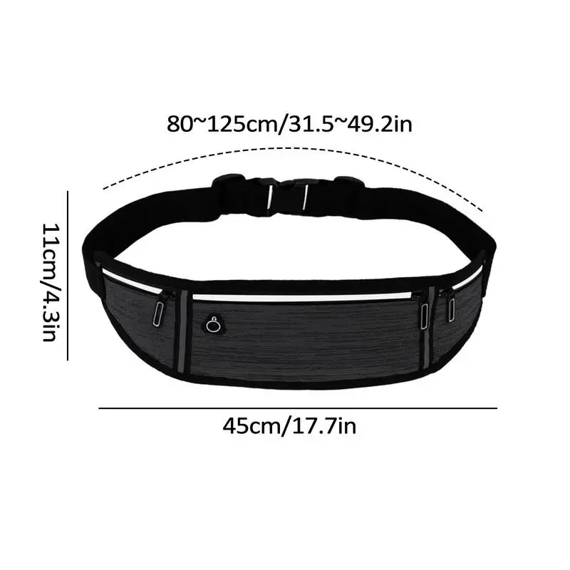 Ceinture de téléphone portable en poudre avec trou pour le sauna, support de téléphone, sac banane, portefeuilles du matin, jogging, entraînement, randonnée