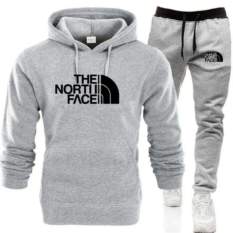 Winter hoodie sets, men's fashionable wool hoodie brands + pants, casual jogging sets, sportswear, sweatshirts, women's pullover