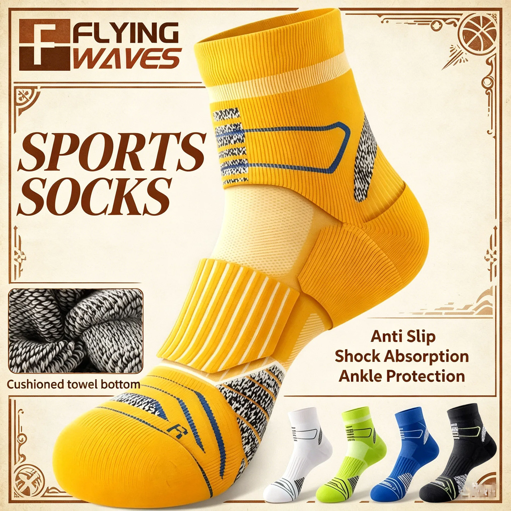 

3/5/10Pairs Running Socks Men Thick Towel Bottom Sports Cycling Basketball Socks Odor Prevention Sweat Absorption