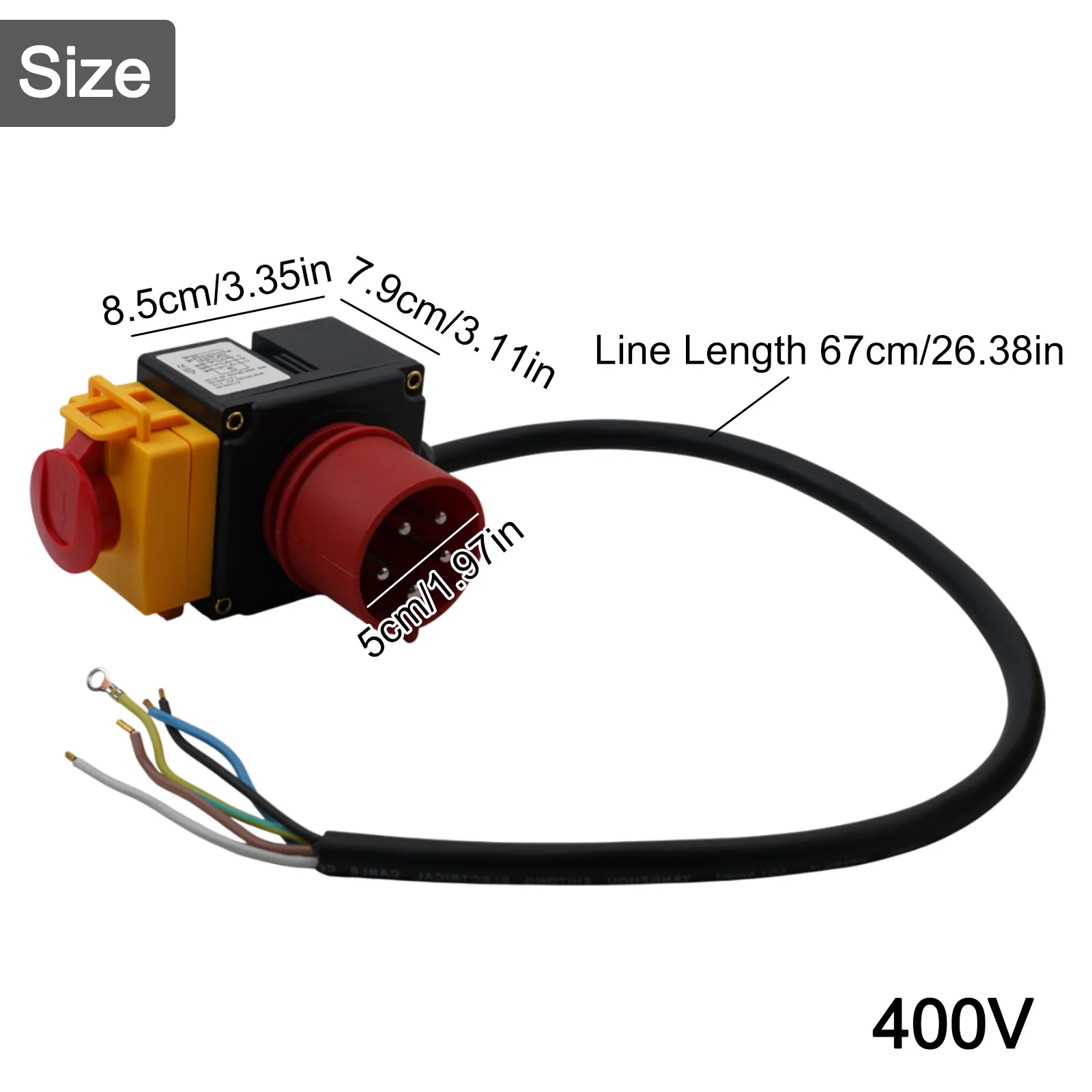 Inverter Switch 400V Switch For Industrial Machines IP54 Rated Metal And PVC Materials Phase Shifter Pre-prepared Cable