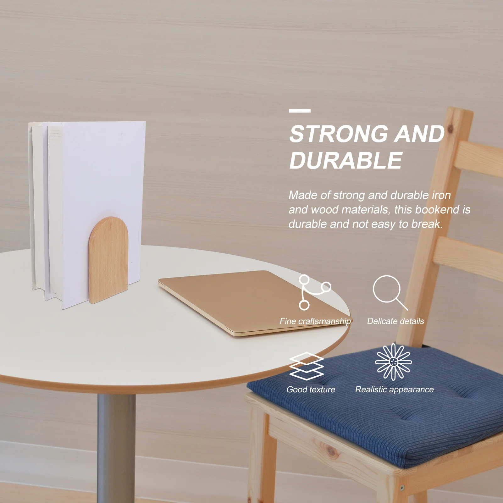 منظم ديكور من الخشب الحديدي الفاخر بأسلوب بسيط للمنزل والمكاتب والكتب والمجلات ودفاتر خشبية