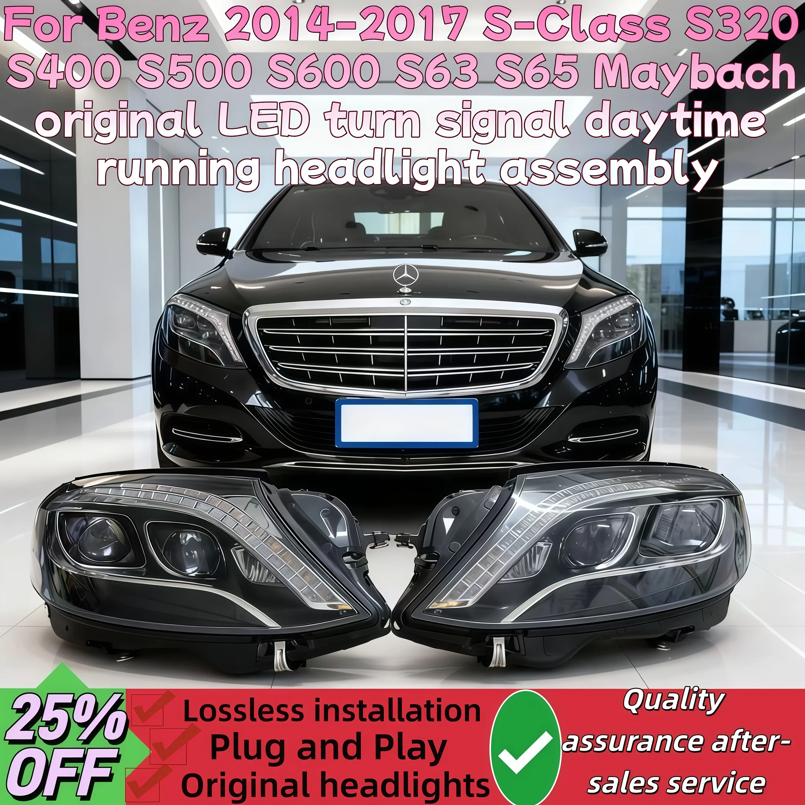 

For Mercedes-Benz2014-2017S-Class S320 S400 S500 S600 S63 S65 Maybach original LEDturn signal daytime running headlight assembly
