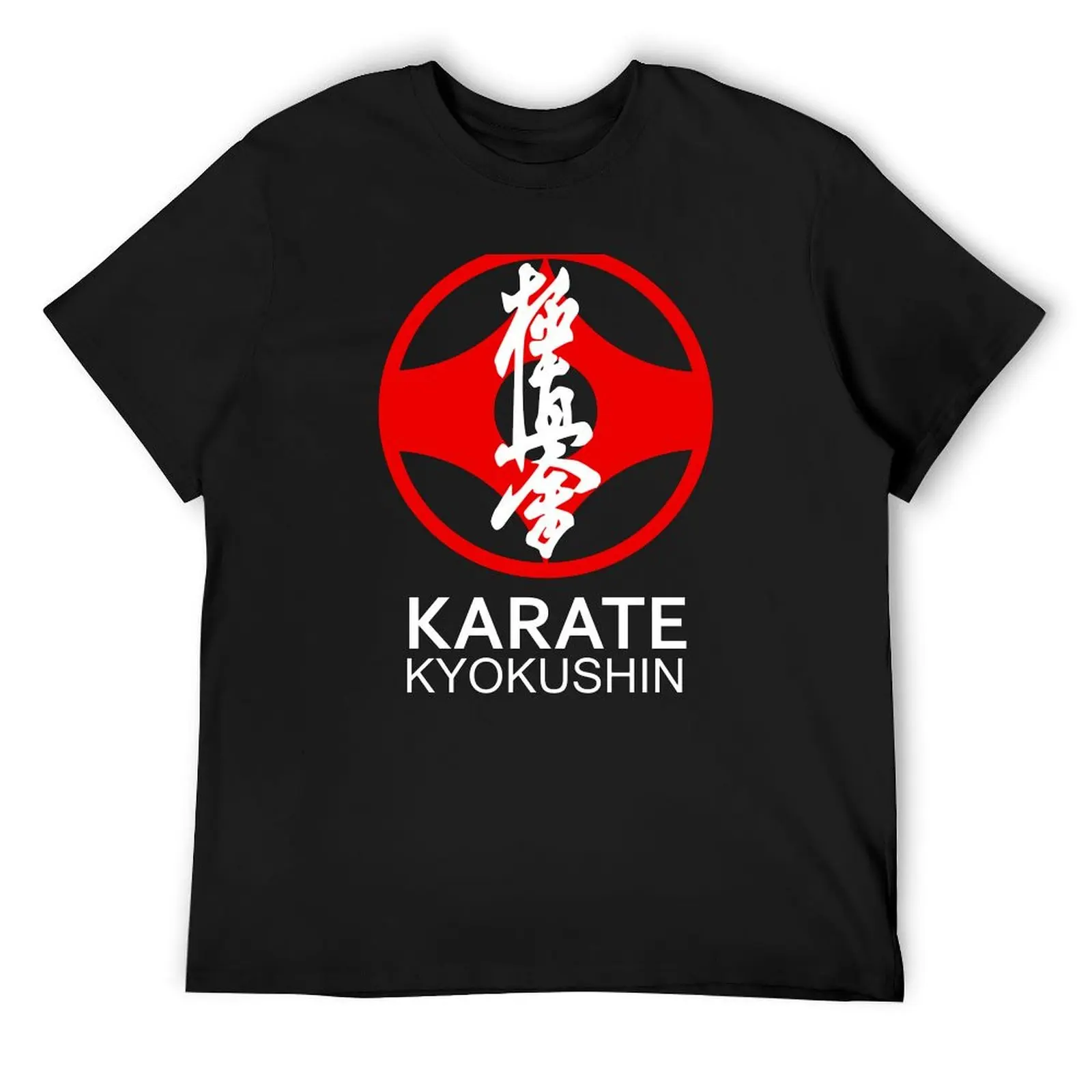 

Kyokushin Karate Symbol and Kanji White Text T-Shirt oversizeds funny costumes blanks mens graphic t-shirts pack