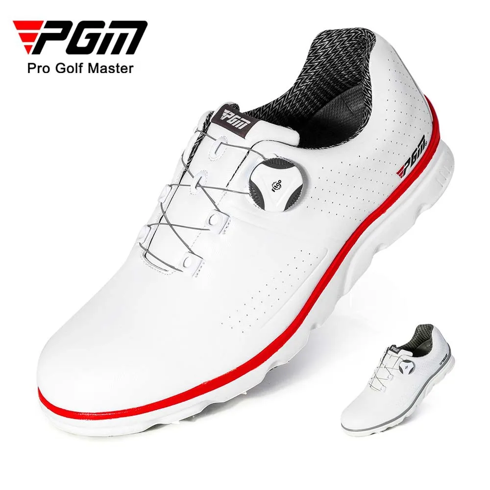 PGM Golf Shoes Men Waterproof Breathable Men's Golf Shoes Male Rotating Shoelaces Sports Sneakers Non-slip Trainers XZ166