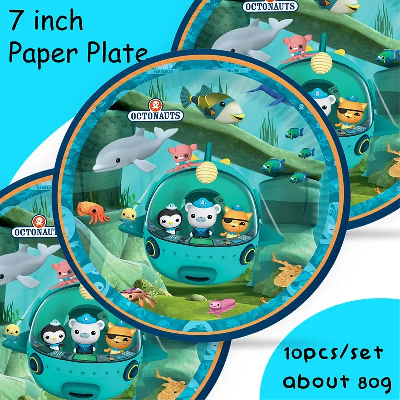 disney the octonauts theme sea party supplies decorations kids birthday disposable tableware plate tablecloth party theme favors