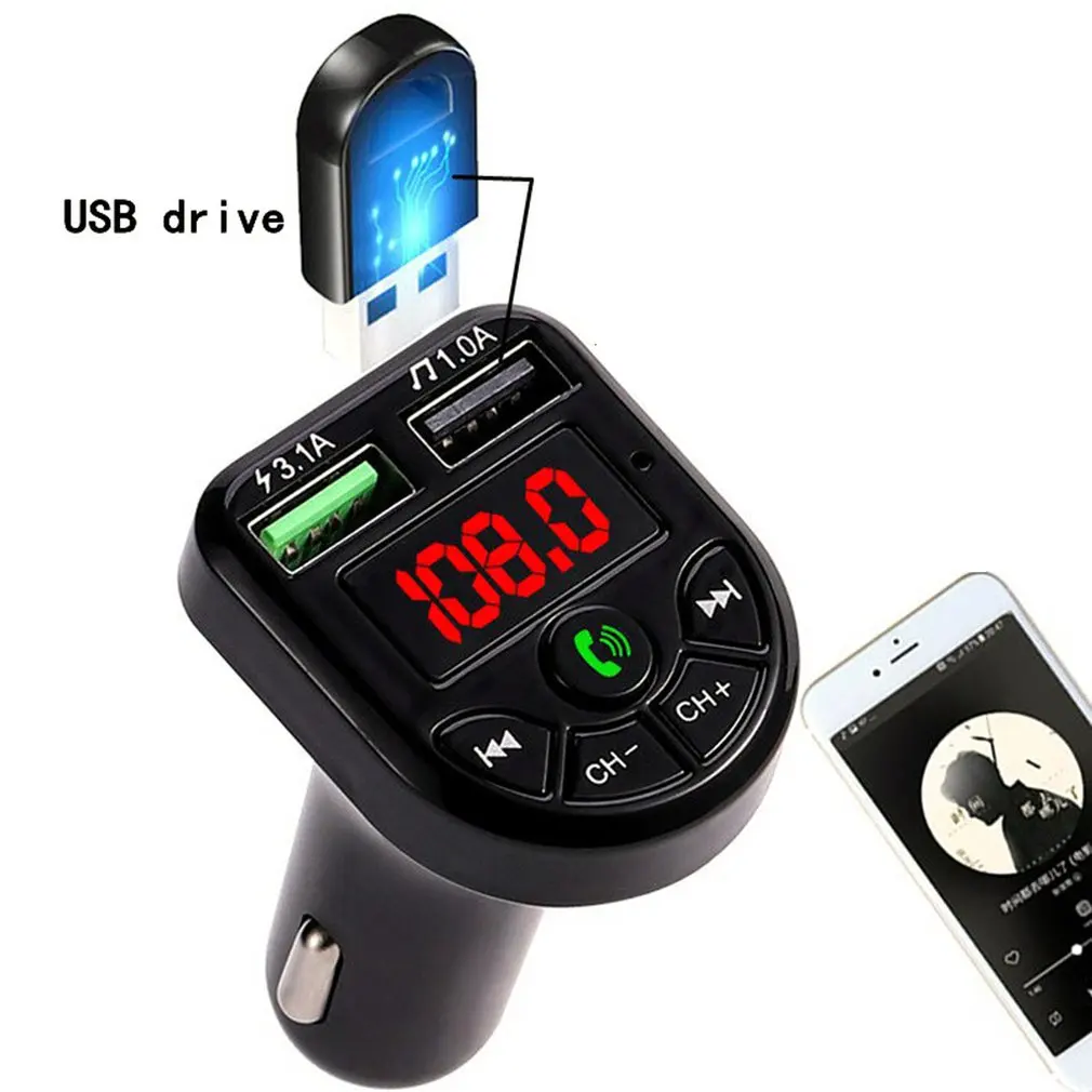 

BTE5 Car Music Card Fm Receiver Car Mp3 Bluetooth-compatible Hands-free Phone Car Bluetooth Player Dropshipping Wholesale Hot
