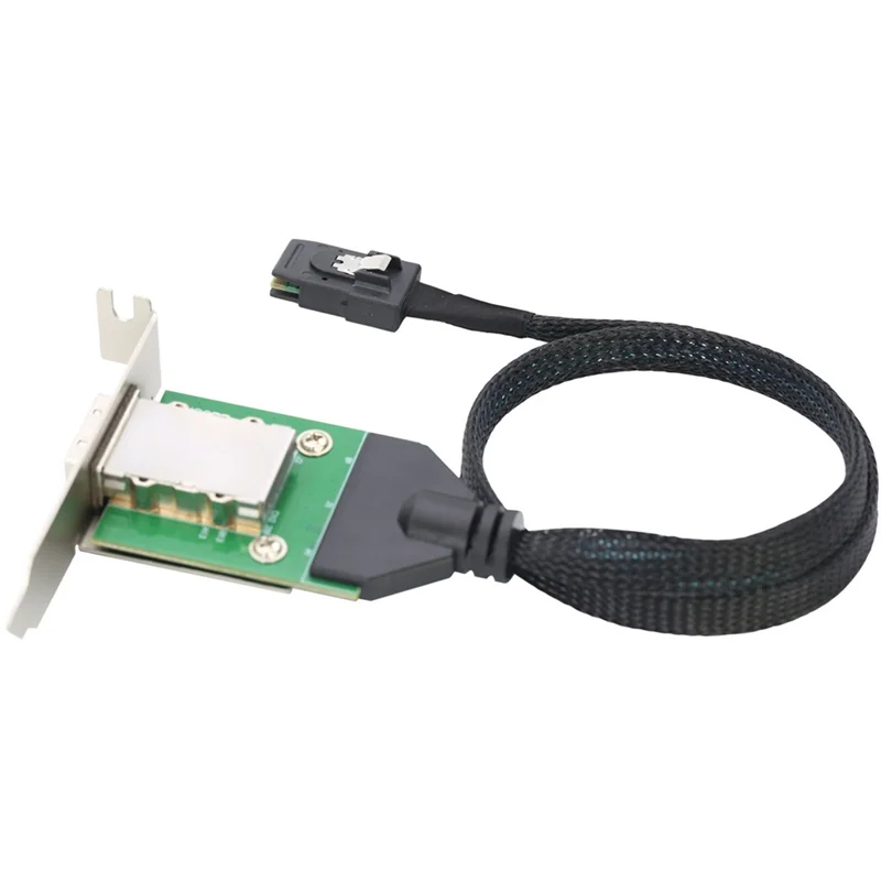 مضيف داخلي عالي الدقة Mini SAS إلى SAS HD SFF-8088 أنثى مع دعامة منخفضة تتصل بكابل محول القرص الصلب