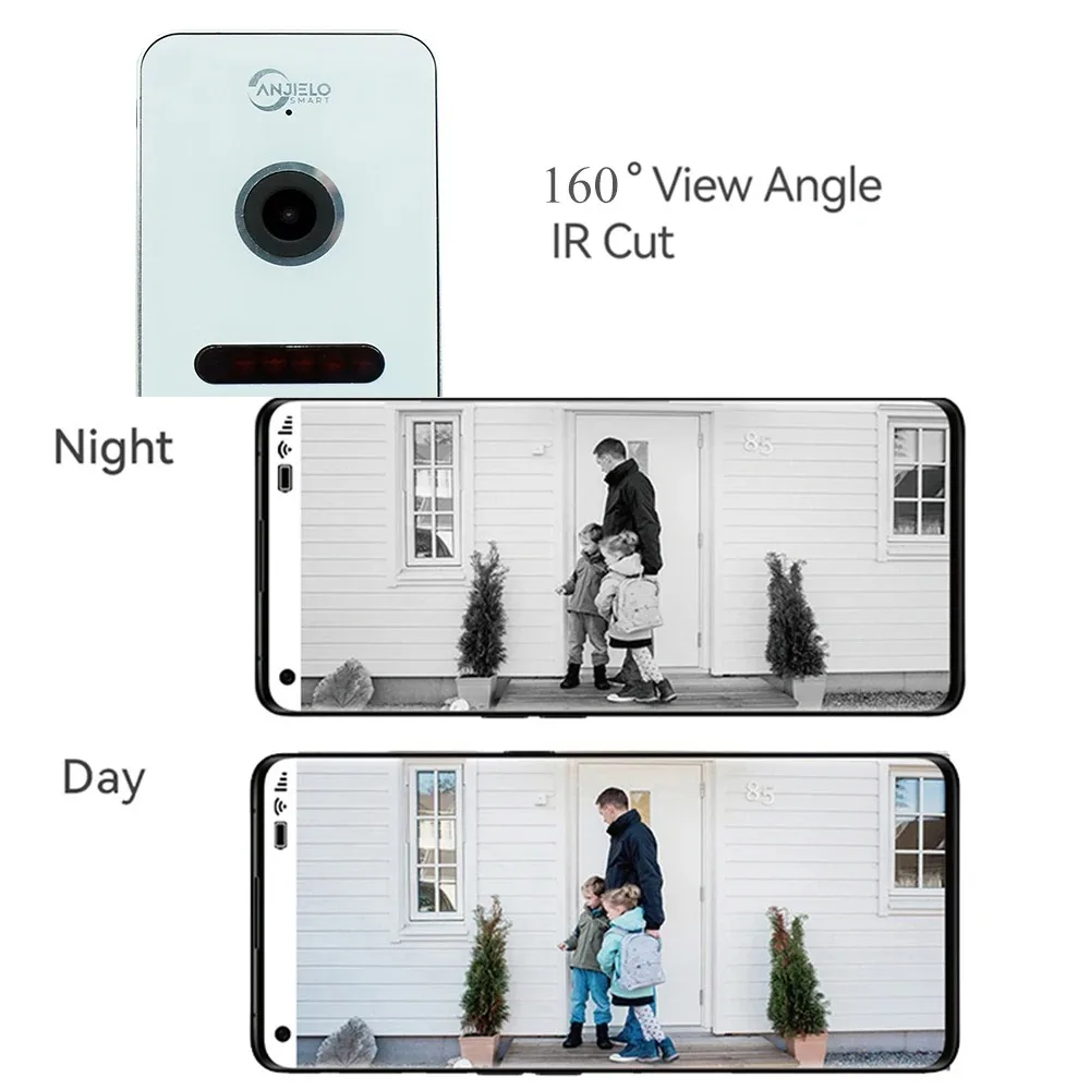 2024 NEW Tuya 7/10 Inch  Video Intercom Wifi Smart Home video doorbell System 1080P 160°Wired Full Touch Monitor Doorbell Camera