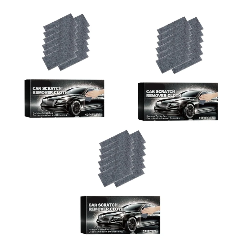 (Pack of 12) Auto Scratch Removal Fabric Car Scratch Repair for Easy Surface Renewal on Vehicles