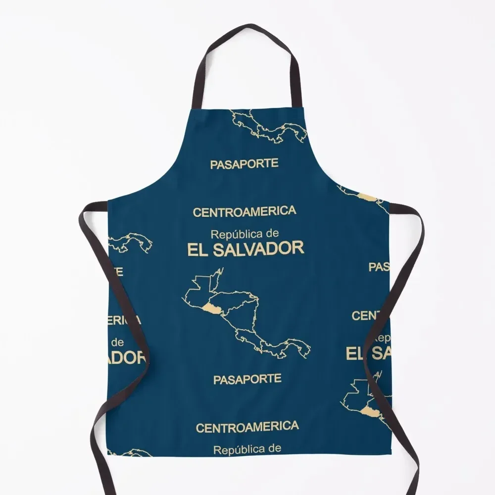 

El Salvador passport Apron Woman Kitchen Manicurists Home Utensils nail tech supplies Apron