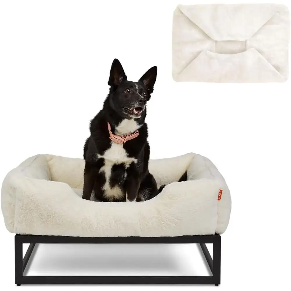 

Elevated Dog Bed Large with Extra Cover, Luxury Raised Dog Beds, Removable and hine Washable Bed Cover, Indoor/Outdoor Orthopedi