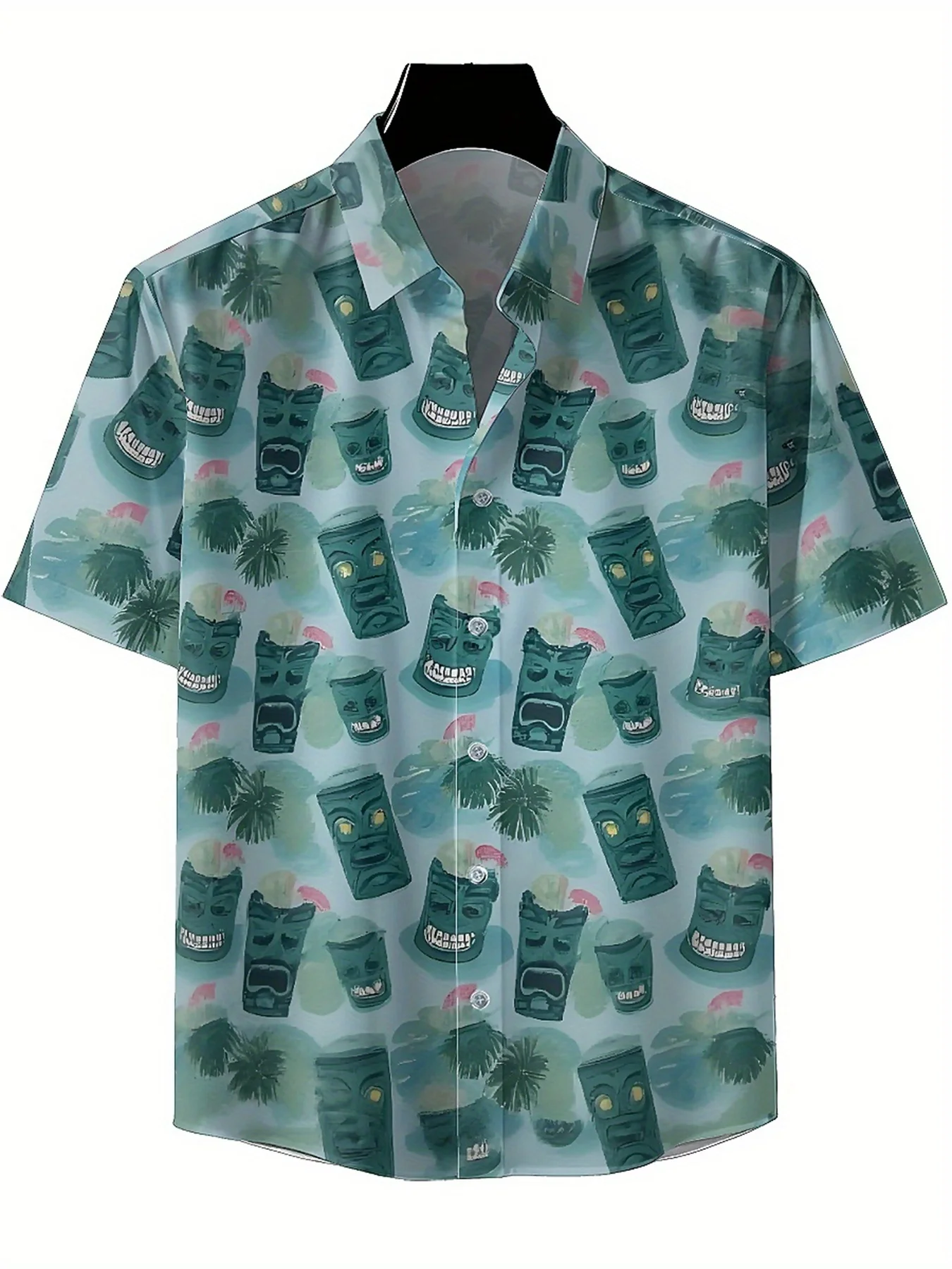 Camisa Hawaiana Tiki Hombre Talla Grande Verano - alternate angle